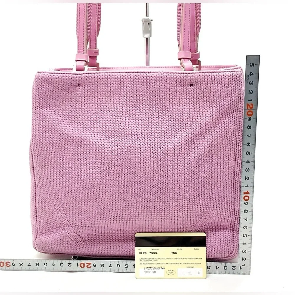 Prada Women’s‎ Purple/Lavender Vintage Wool Knitted Tote Bag/Purse/Handbag 💜